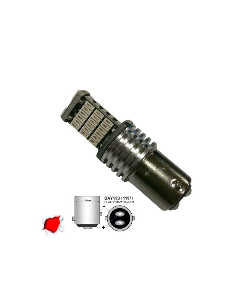 Λαμπτήρας 1157 45 SMD 4014 Can Bus 12v Κόκκινο GloboStar 04464